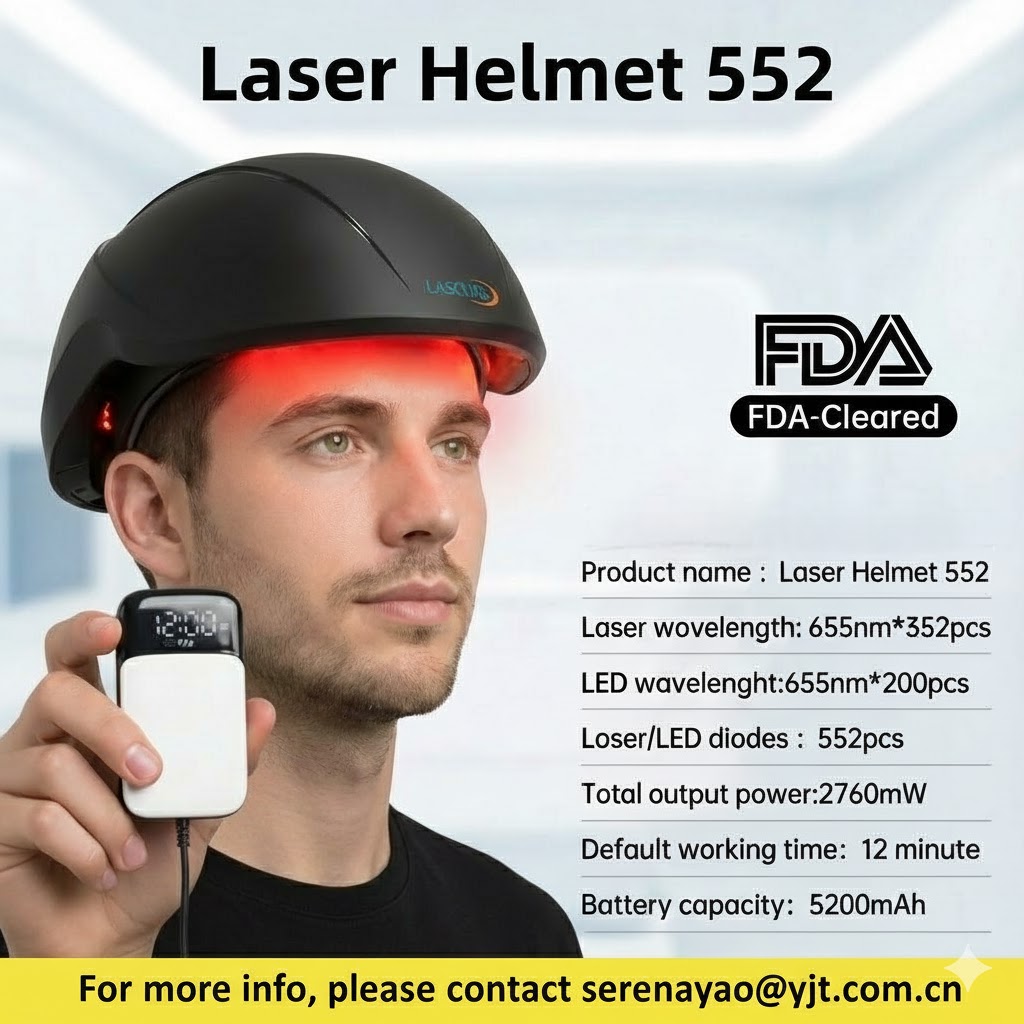 Lascure Hair Growth  Laser Helmet 552 Receives FDA 510(k) Clearance