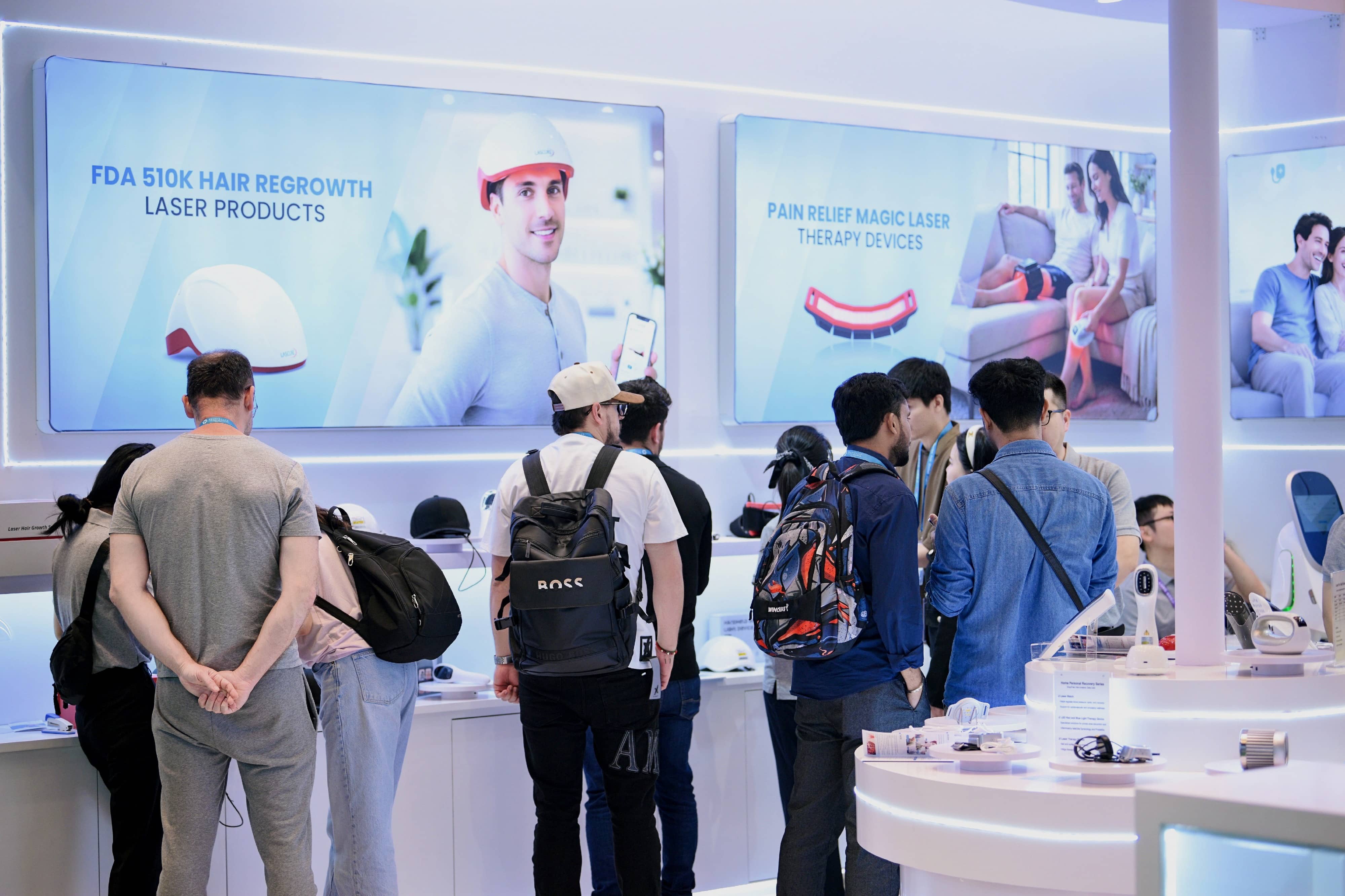 YJT Lascure laser hair growth helmets and laser caps for global distributors